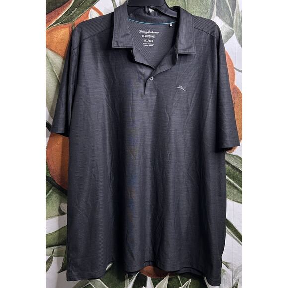 Tommy Bahama Mens 2XL Island Zone Short Sleeve Polo Shirt Gray - Picture 1 of 6